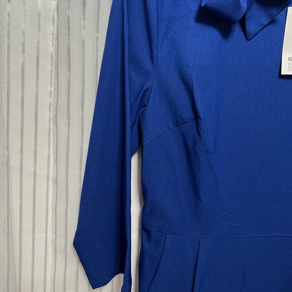 “Muxxn Boutique” SZ: (2XL) Blue, Tie Neck Dress, Pockets & Stretch NWTags - Picture 10 of 10